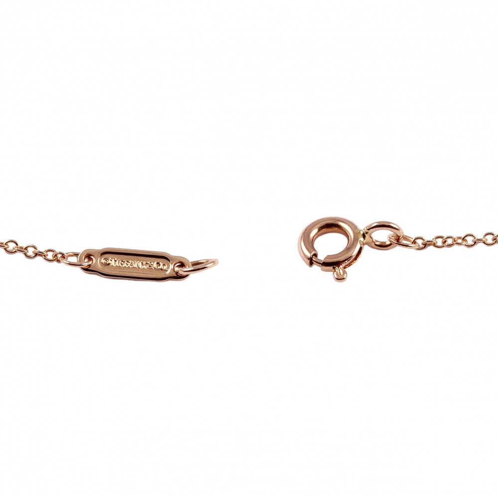 Tiffany & Co. Atlas Bar 3PD Necklace 18K Rose Gold Diamond