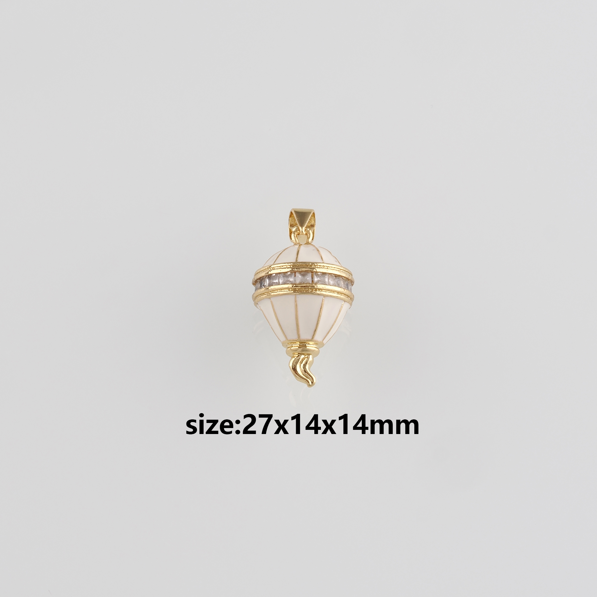 18K Gold Filled Hot Air Balloon Pendant,Enamel Hot Air Balloon Charm Earrings Necklace for DIY Jewelry Making Supply