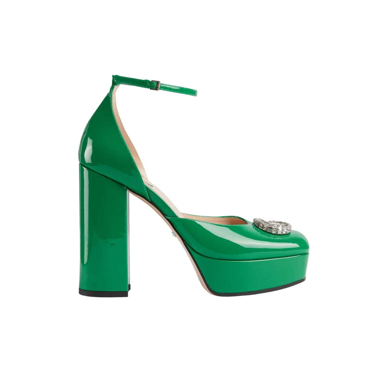 Gucci Women’S Platform Pump With Green Double G ?762386 Bnc00 3727