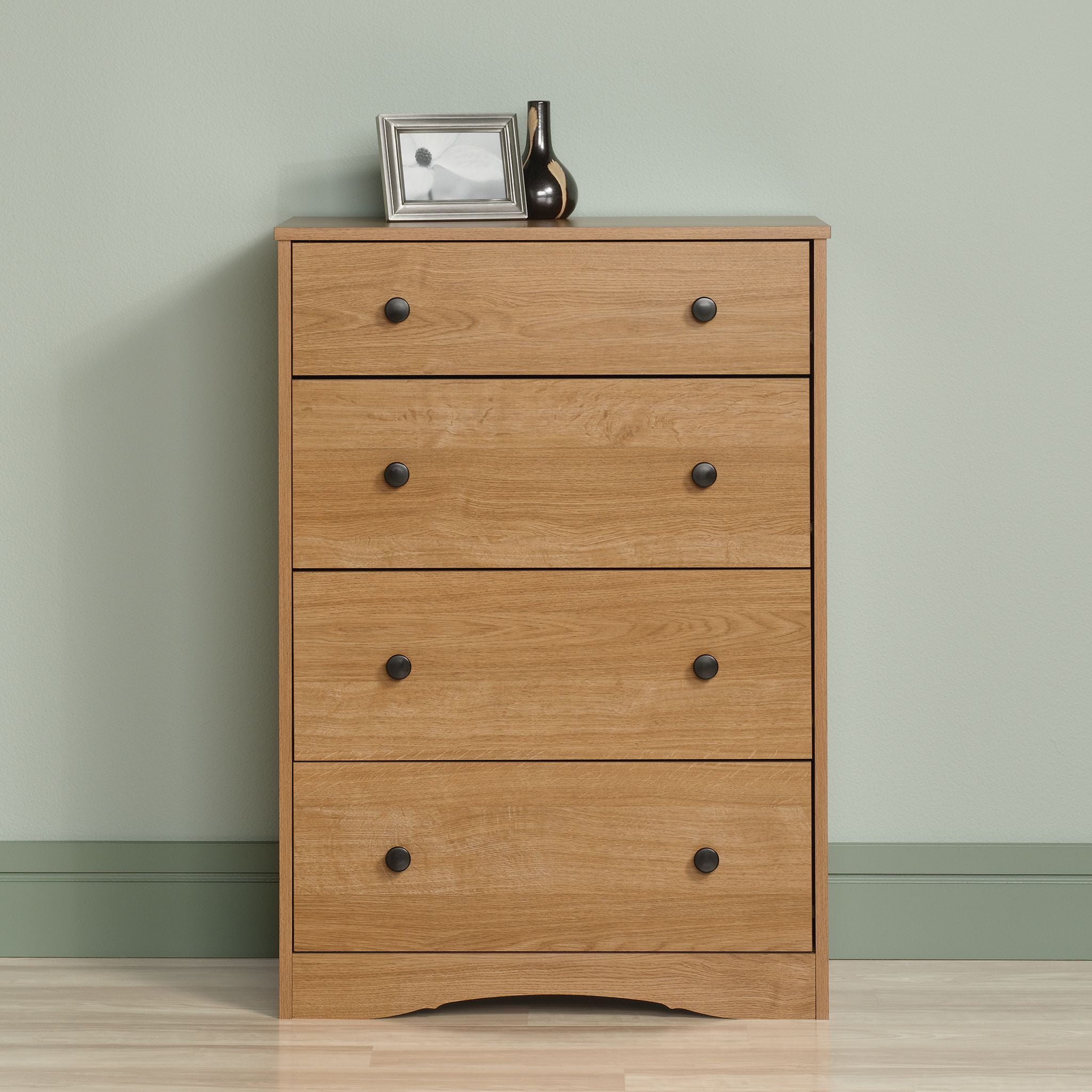 Sauder Beginnings 4-Drawer Dresser， Highland Oak Finish