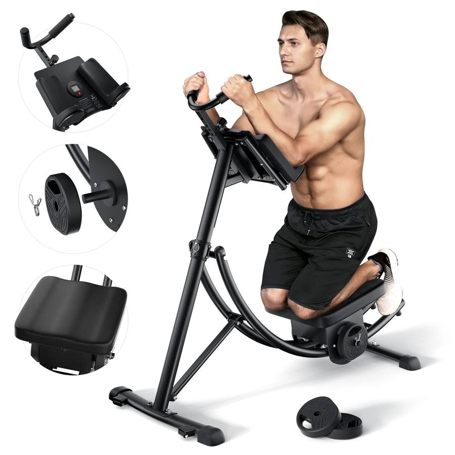 g Abdrkat AB Machine Exercise Equipment AB Workout Equipment AB Machine Abdominal Exercise Home Workout Trainers Foldable Fitness Equipment, Fitness Core