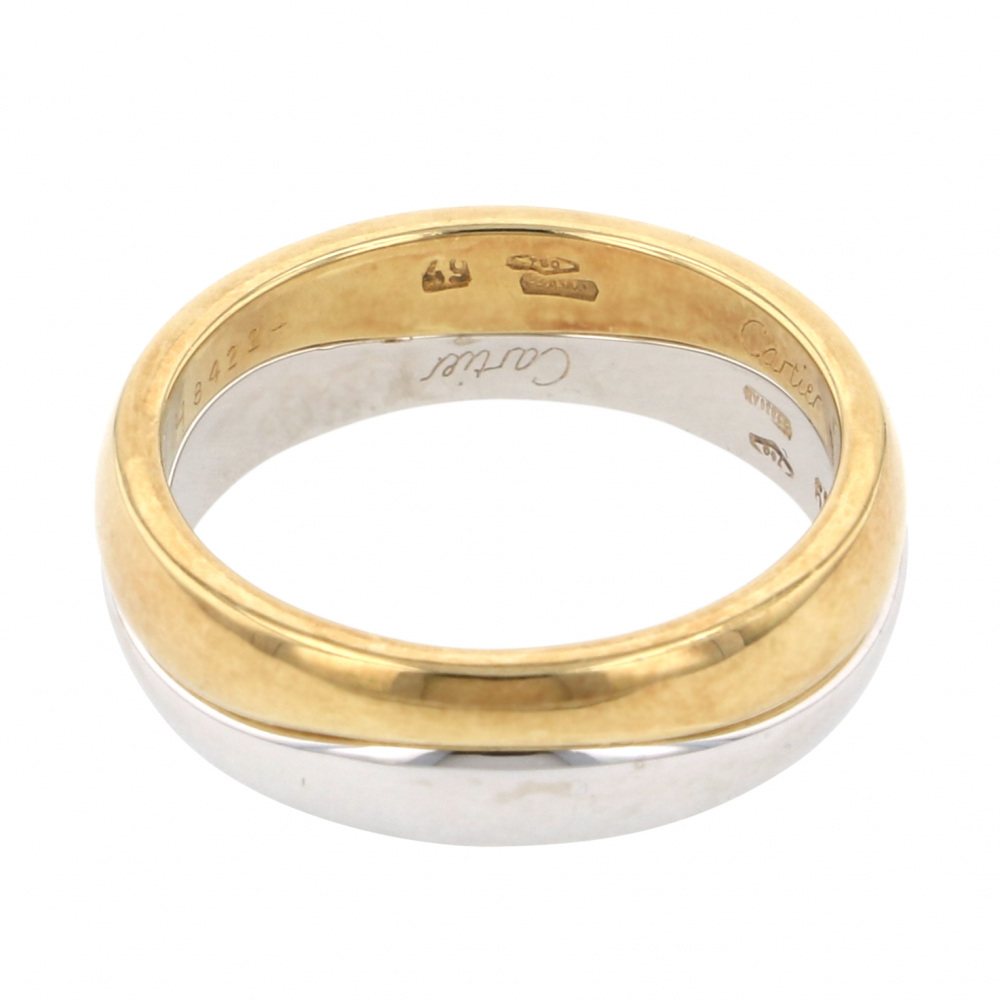 Cartier White Gold Yellow Gold Ring Set of 2 Wg Yg 18K White Gold & 18K Yellow Gold