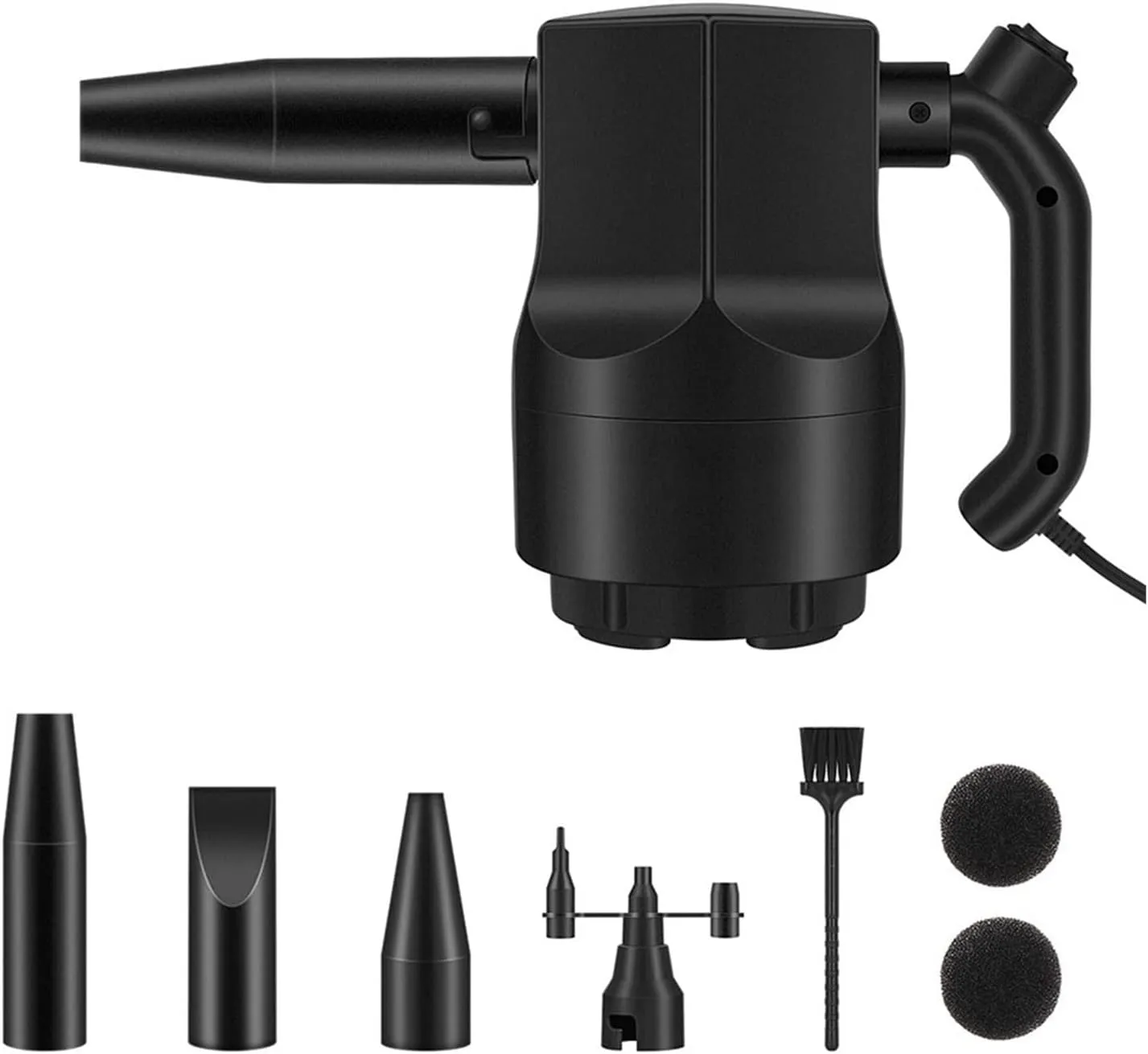 Compressed Air Duster 2 In1Electric Air Duster 500W Blower Vacuum Cleannig Computer Keyboard Replaces Canned Air Cleaner Inflator