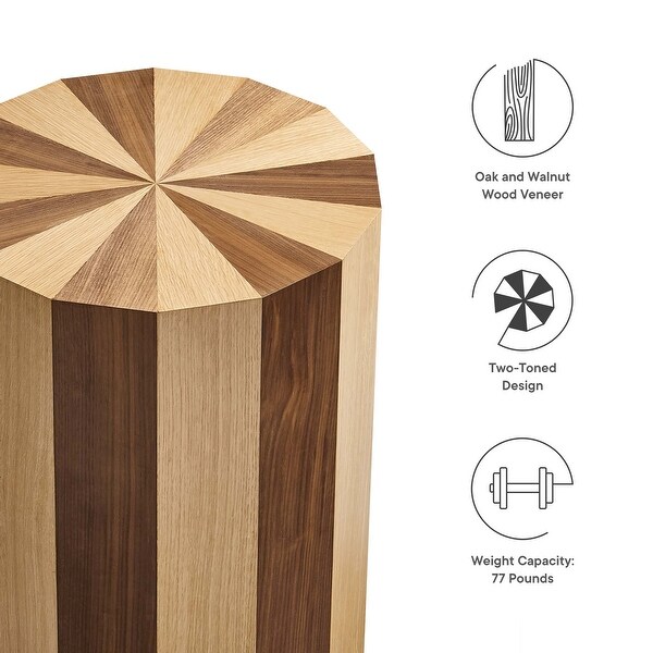 Twirl TwoToned Wood Veneer Side Table