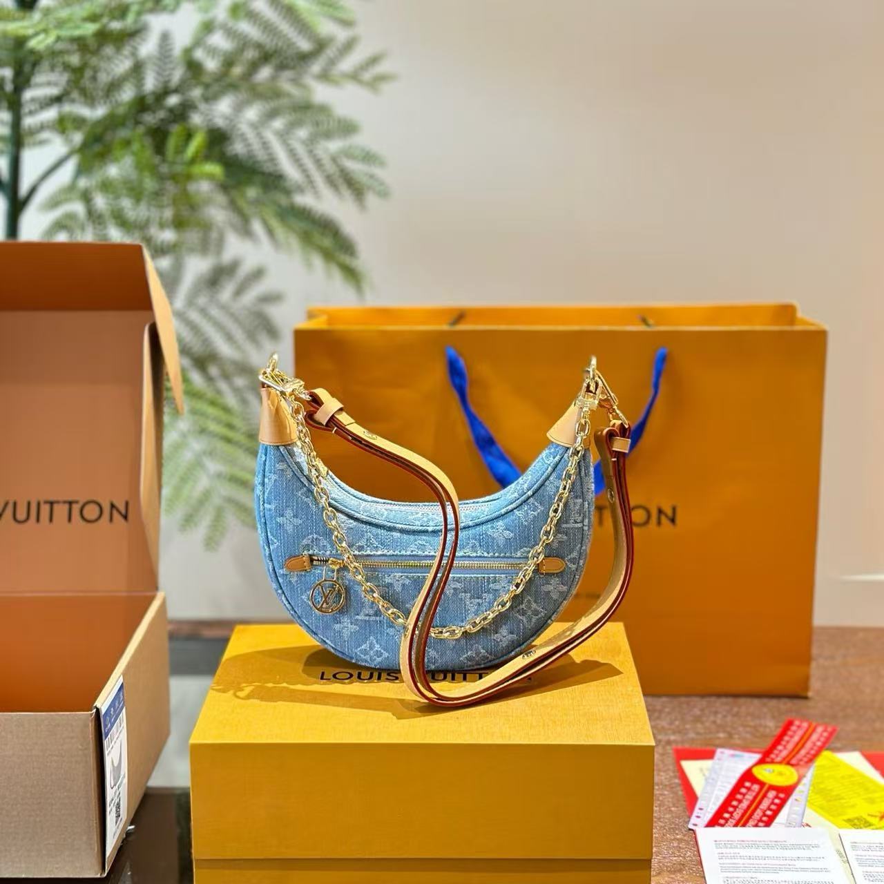 Louis Vuitton Denim Moon Bag - cnluxepick