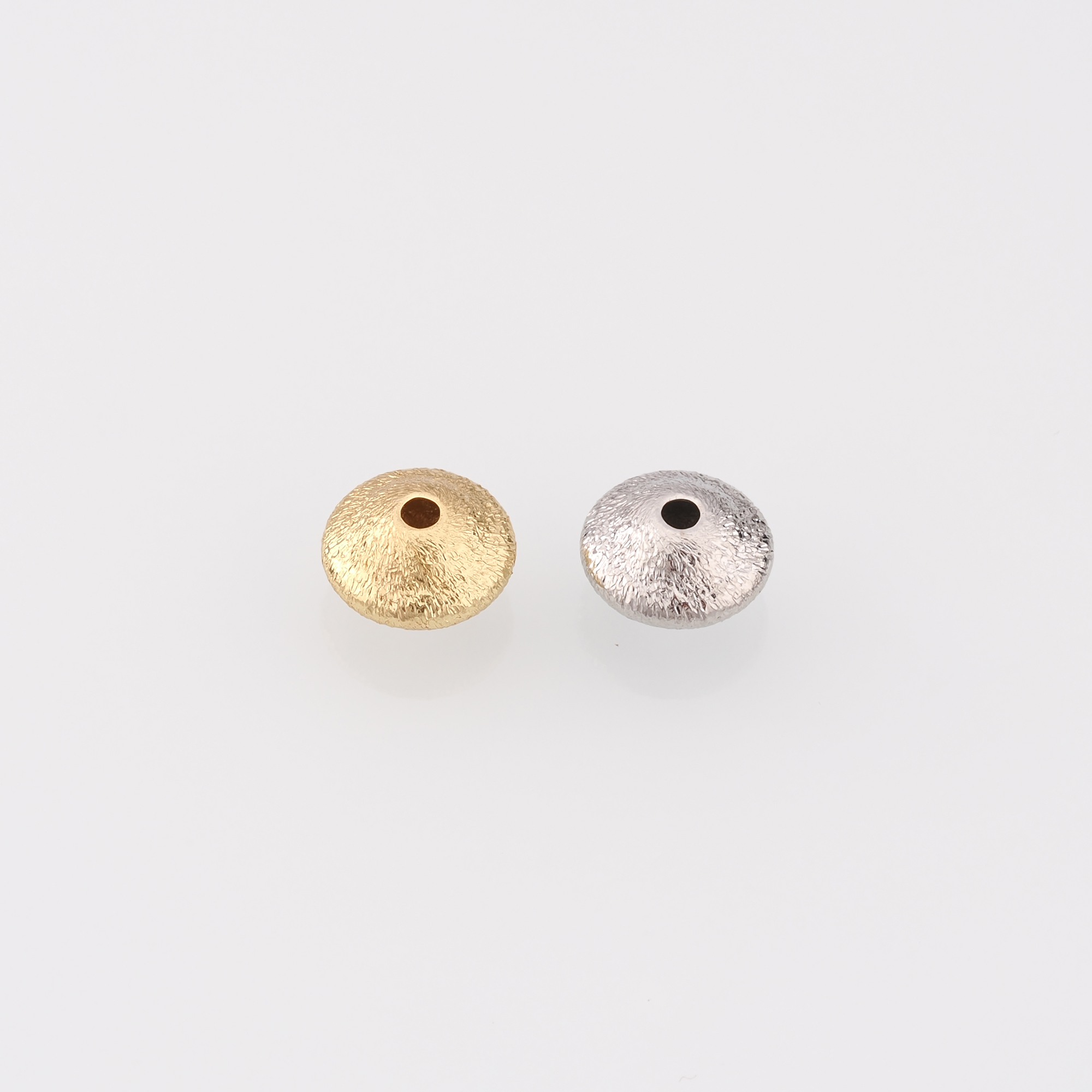 10Pcs 18K Gold Filled Round Flat Spacer Beads,Round Spacer Beads,DIY Jewelry Making Supply