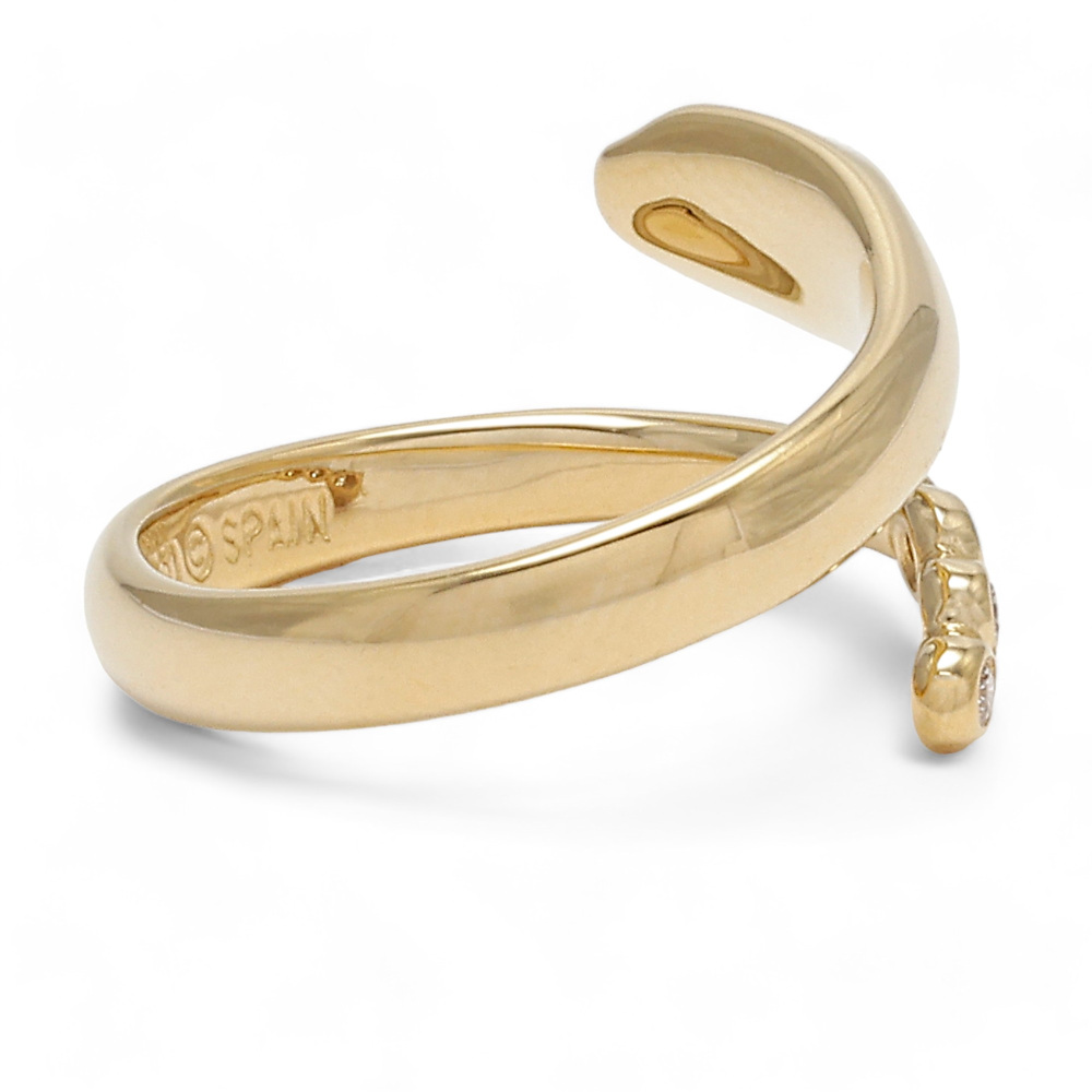 Tiffany & Co. Elsa Peretti Snake Ring 18K Yellow Gold Diamond