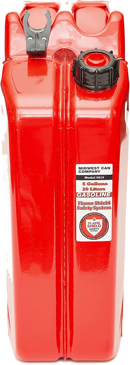 Midwest Can 5-Gal Metal Gas Can w/ Spout 2 Pack
