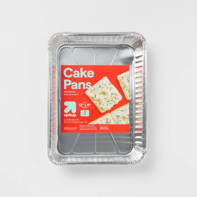 Foil Cake Pan Aluminum Disposable Bakeware - 2ct - up&up™