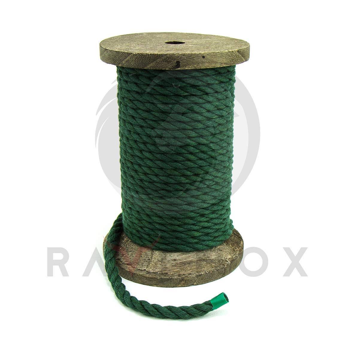 Ravenox Twisted Cotton Rope (Green) - 1/2-Inch x 100-Feet - 13641846358106