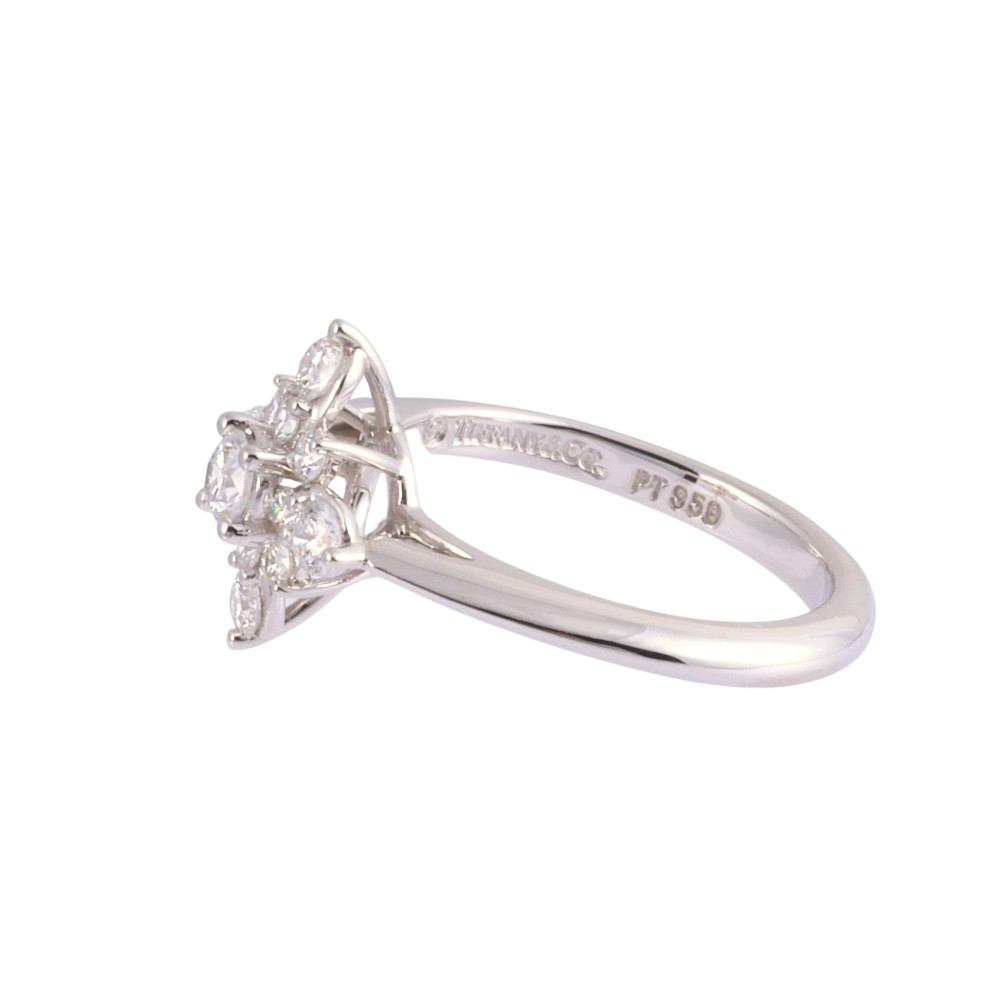 Tiffany & Co. Tiffany Starburst Cluster PT950 Ring Platinum Diamond