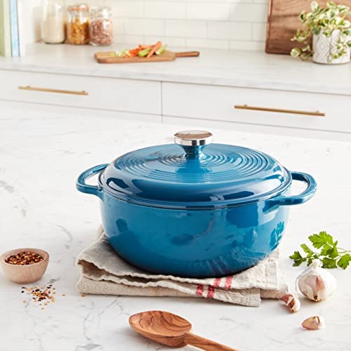 Lodge EC6D43 Enameled Cast Iron Dutch Oven, 6-Quart, Island Spice Red