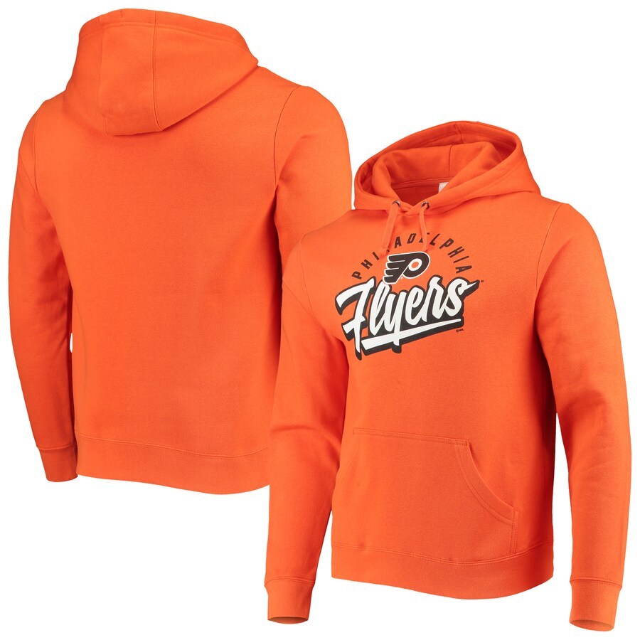 Men's Fanatics Branded Orange Philadelphia Flyers Script Wordmark Hoodie