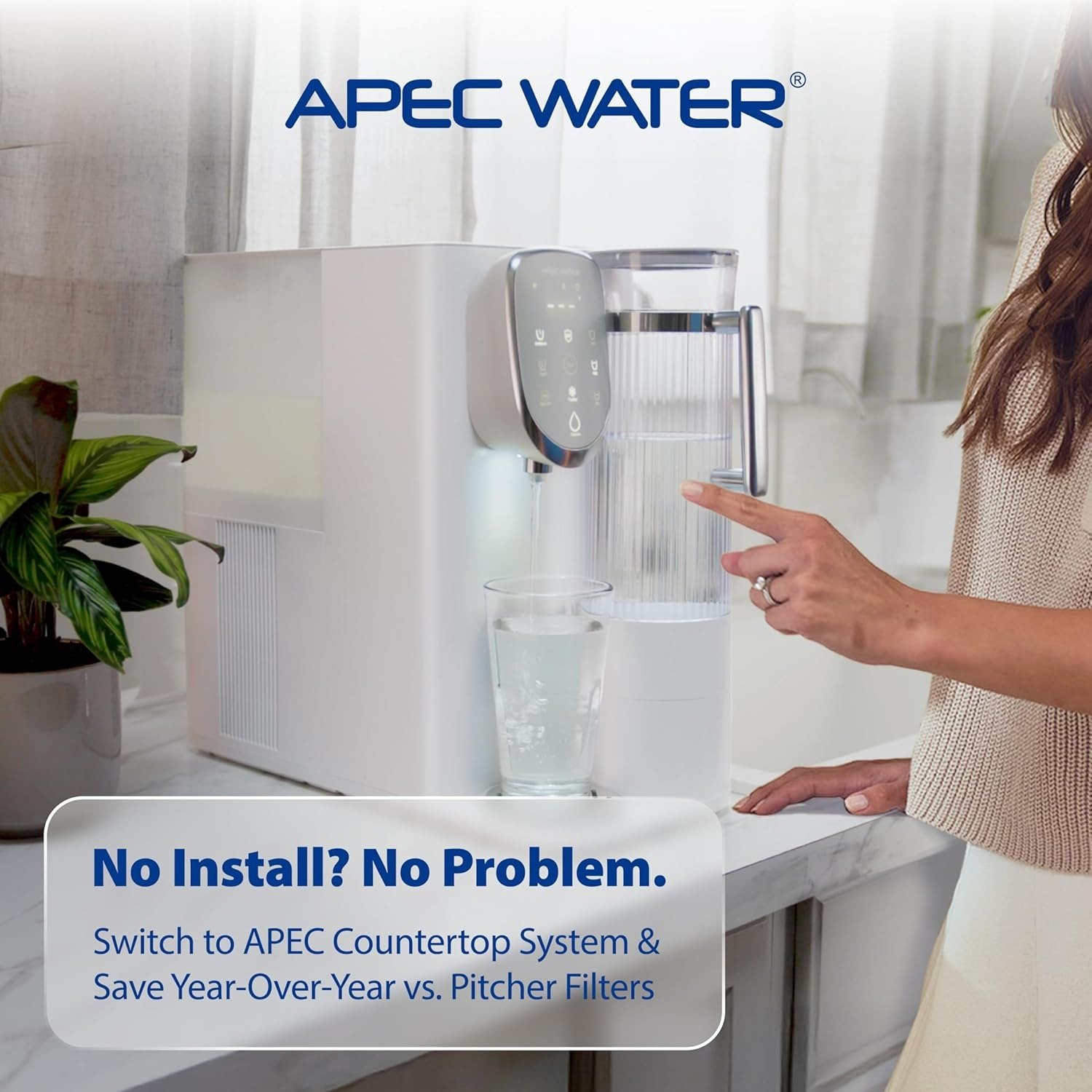 pH+ 75 GPD 6-Stage WQA Certified Ultra Safe Reverse Osmosis Drinking Water Filter System, with Extra High Capacity Pre-Filter Set Stage 1-3