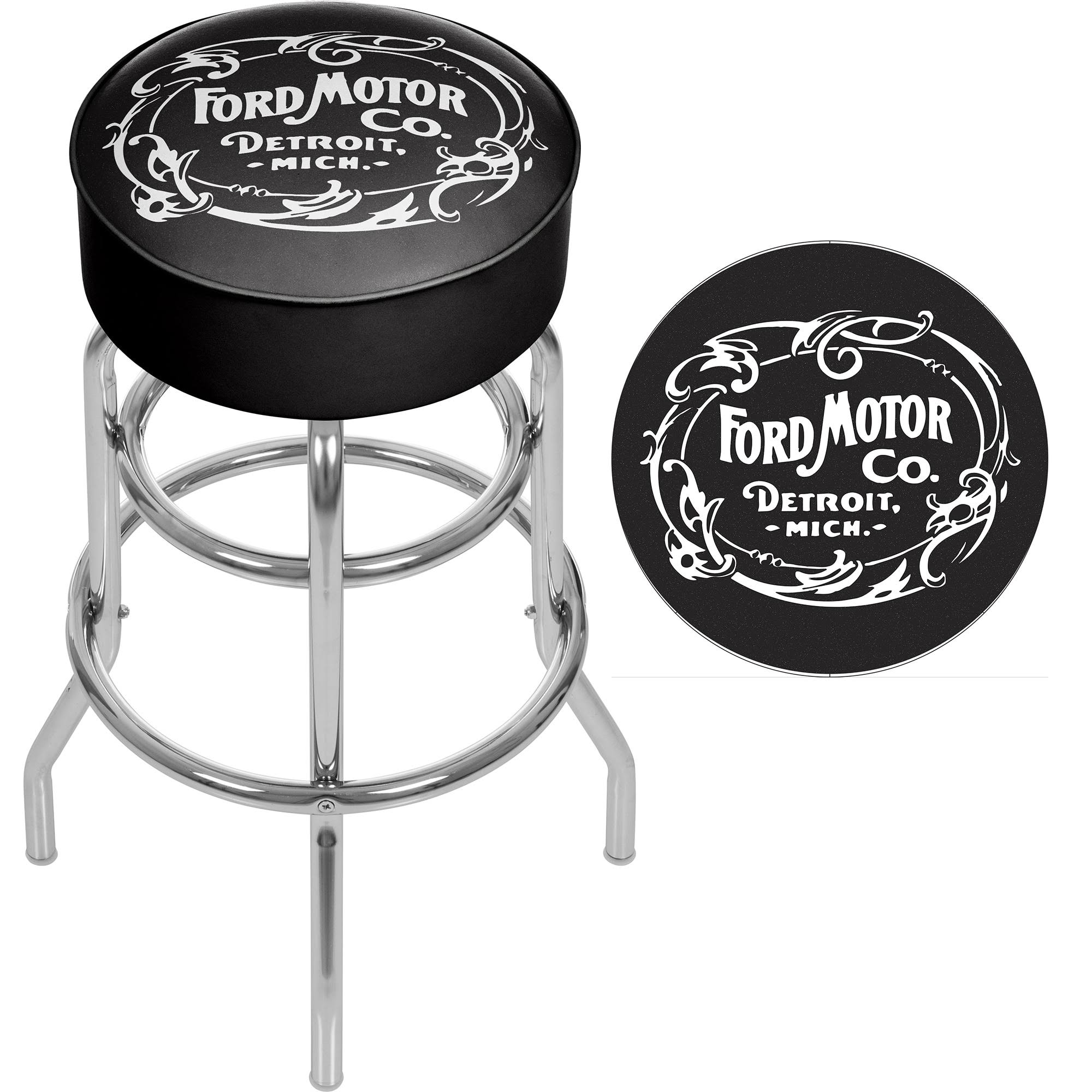Ford Padded Swivel Bar Stool - Vintage 1903 Motor Co.
