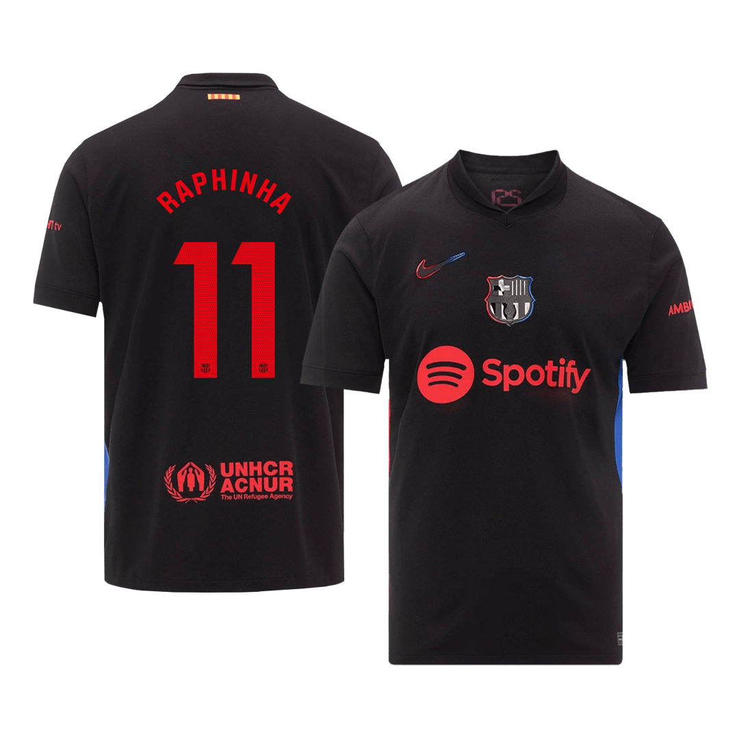 RAPHINHA #11 Barcelona Away Soccer Jersey