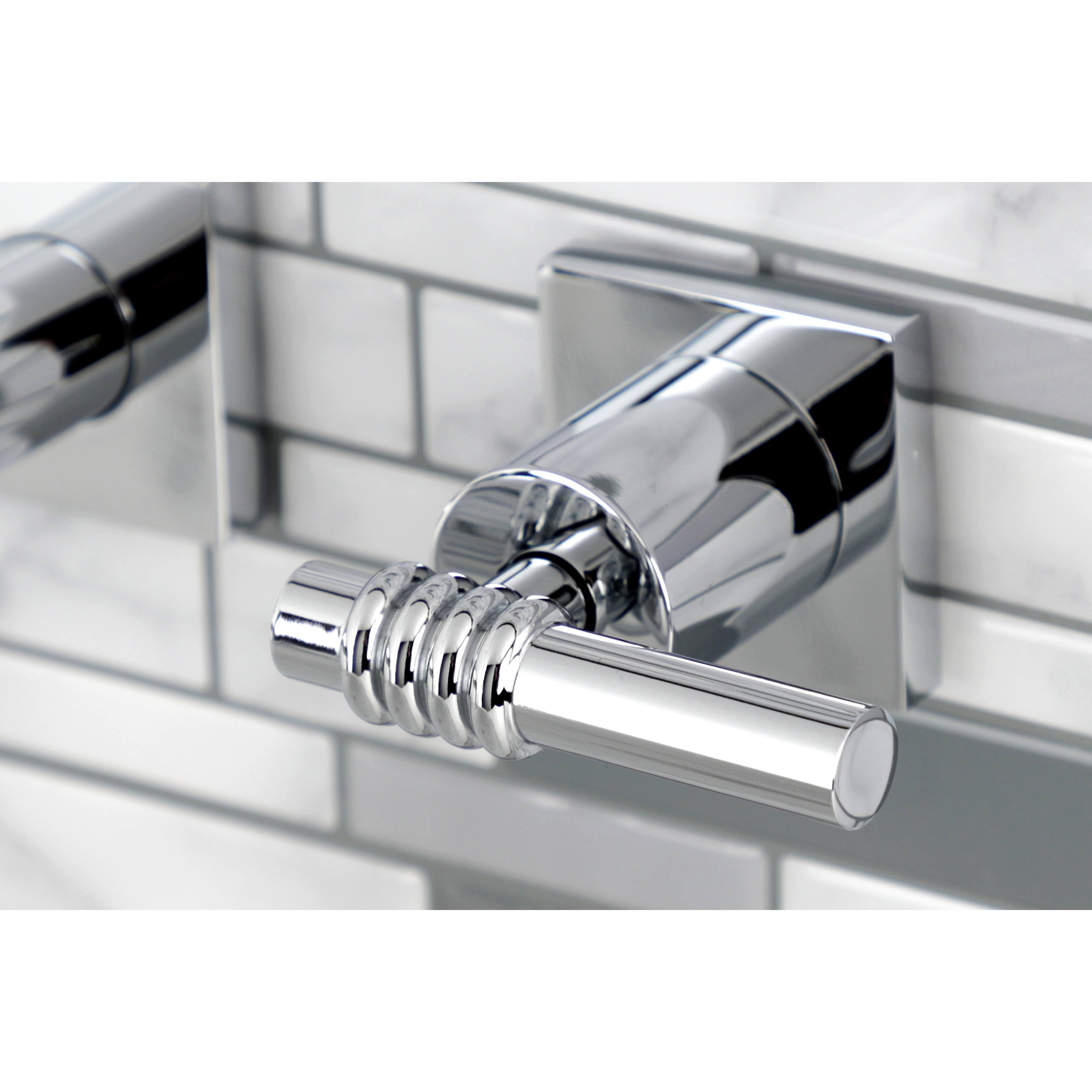 Kingston Brass KS6128ML Milano Two-Handle Wall Mount Bathroom Faucet Brushed Nickel