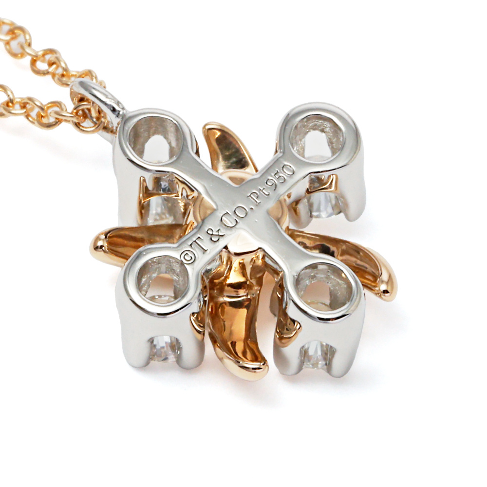 Tiffany & Co. Schlumberger Rin Necklace Platinum & 18K Rose Gold Diamond 60022686