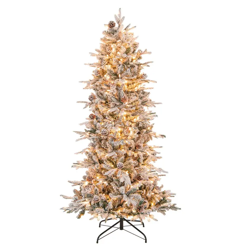 Slender Artificial Christmas Tree (5–8 ft) with Quick-Shape Technology