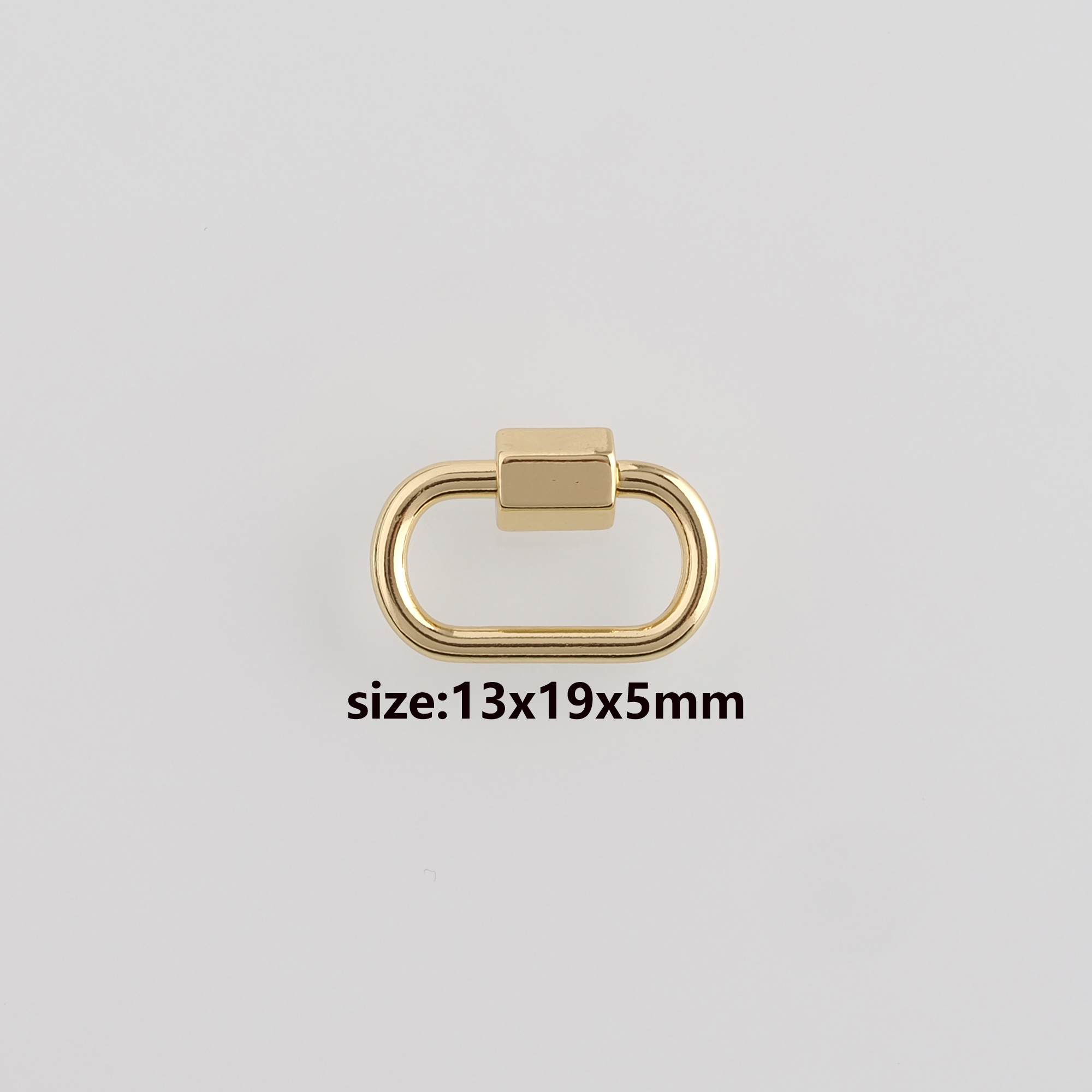 18K Gold Filled Oval Carabiner Clips,Dainty Screw Clasp Lock for DIY Jewelry Finding Necklace Bracelet