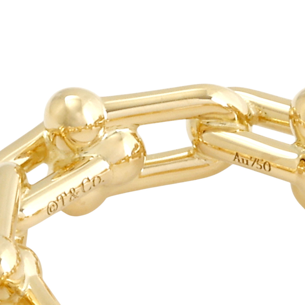 Tiffany & Co. Hardware Link Ring 18K Yellow Gold Diamond