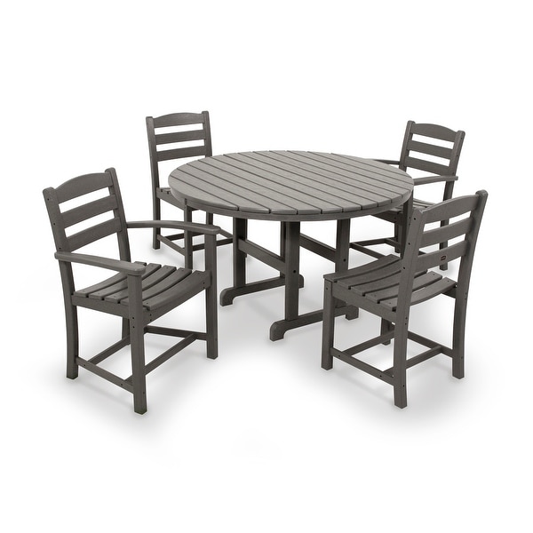 POLYWOOD La Casa Caf�� 5Piece Round Farmhouse Dining Set