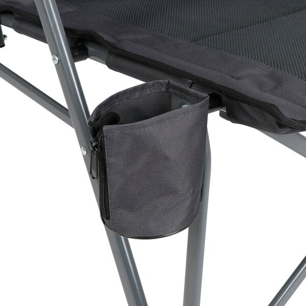 High Back Hard Arm Camping Chair,Gray