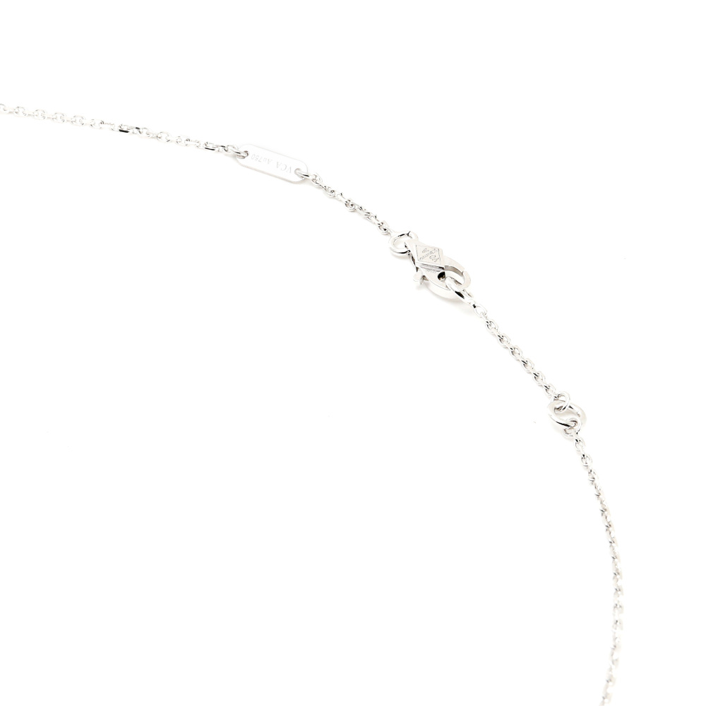 Van Cleef & Arpels Sweet Alhambra Necklace 18K White Gold Diamond VCARO85900