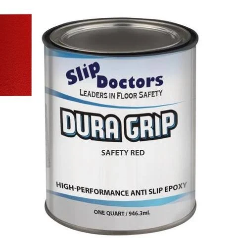 Red Anti-Slip Paint for Concrete, Wood, Metal or STONE. Barefoot-Friendly Textured Non-Slip Epoxy Coating for Floors, Decks, Boa