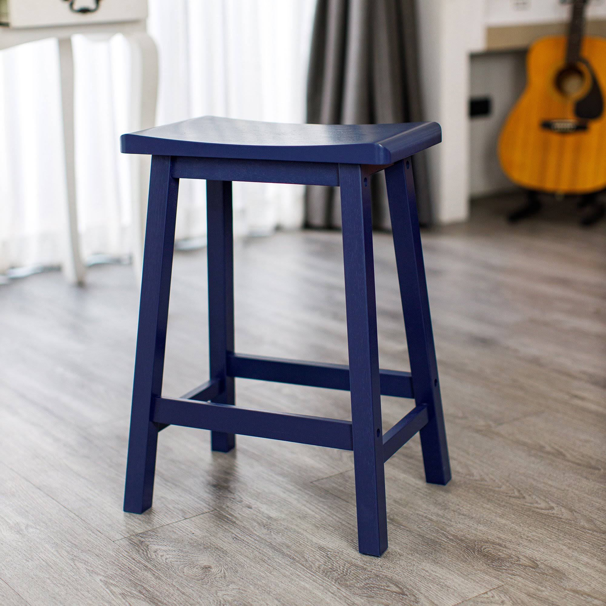 Homestead Alani 24x22 Saddle Stool - White