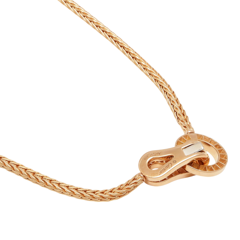 Cartier Agraf Necklace 18K Rose Gold Diamond