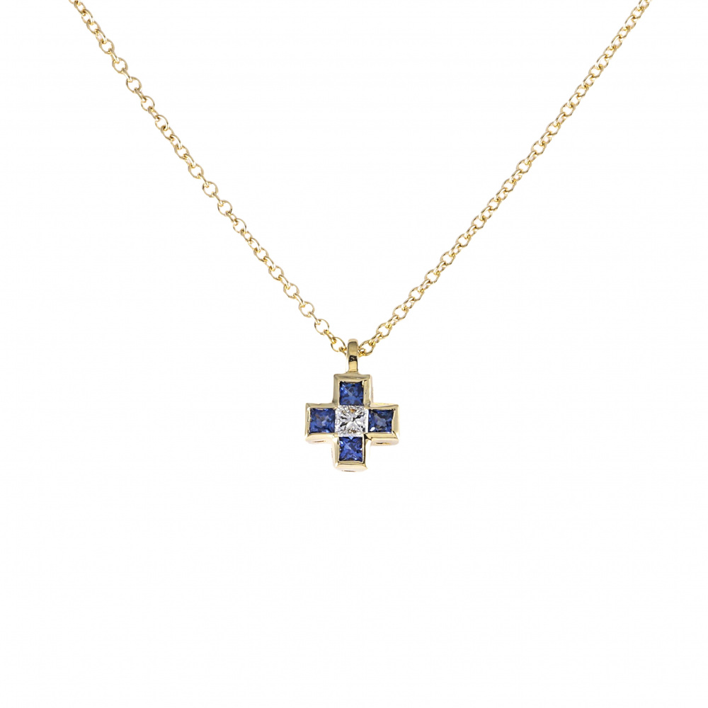 Tiffany & Co. Tiffany Roman Cross K18YG Yellow Gold Necklace