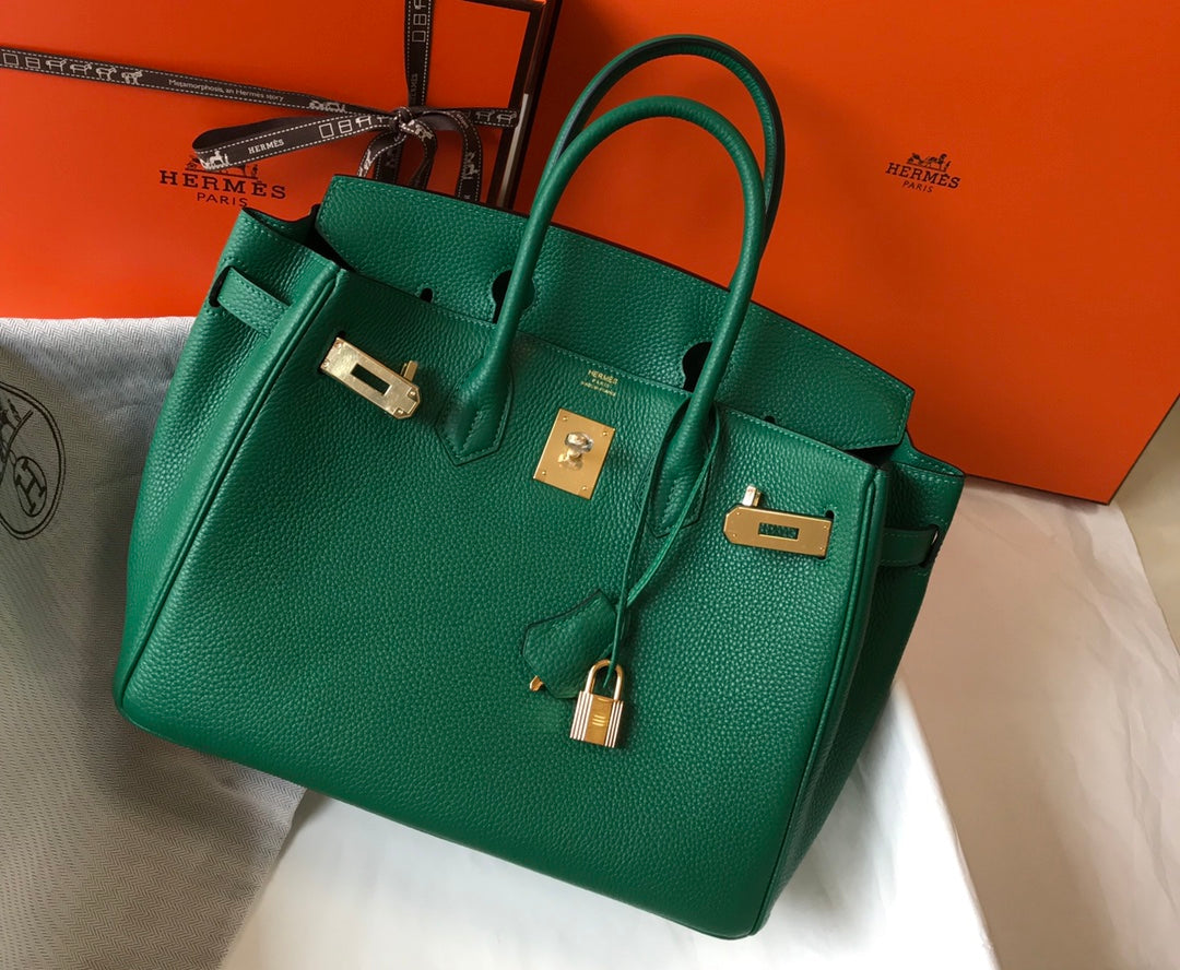 Hermes Birkin Green Togo Leather Gold Hardware