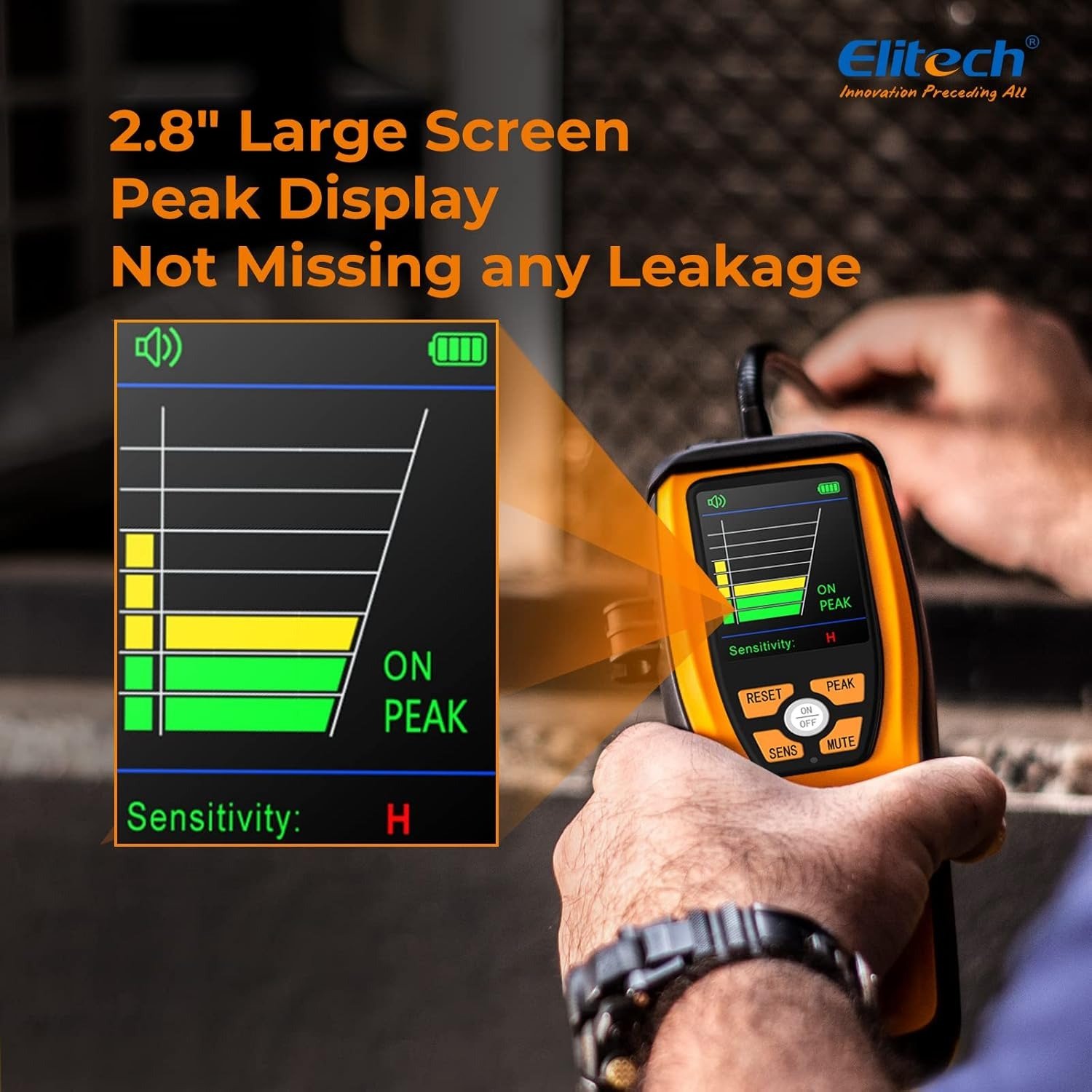 HVAC Refrigerant Leak Detector 10 Yrs Infrared Sensor Life, Halogen Freon Sniffer, Air Conditioning Detection, Automotive Gas Finder, ILD-200