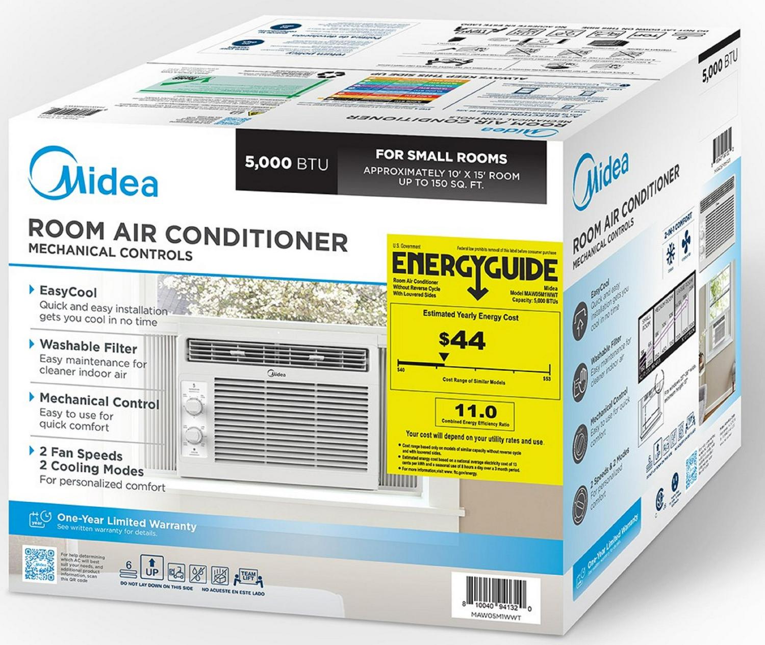 Midea 5,000 BTU 115V Mechanical Window Air Conditioner