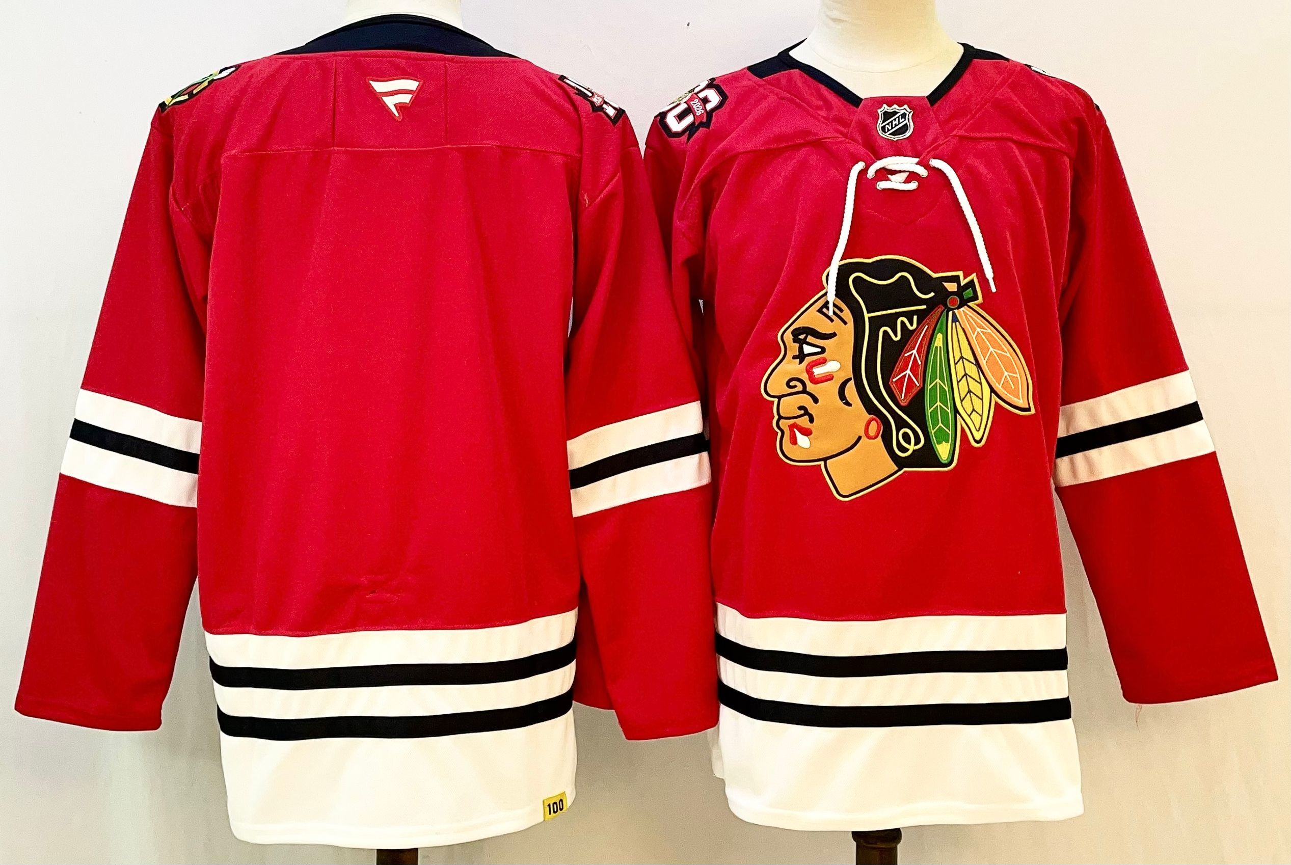 Men's Chicago Blackhawks Fanatics Red Home Premium Blank Jersey