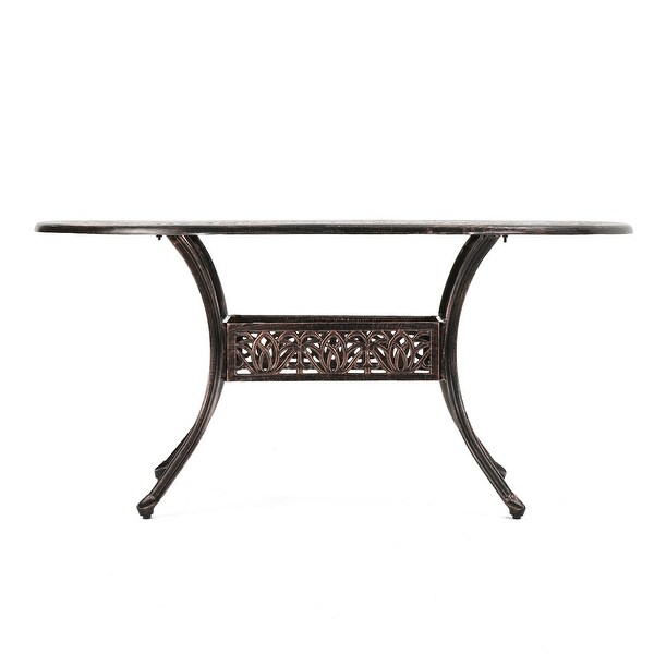 Aluminum Dining Table,Shiny Copper,Assembly Required