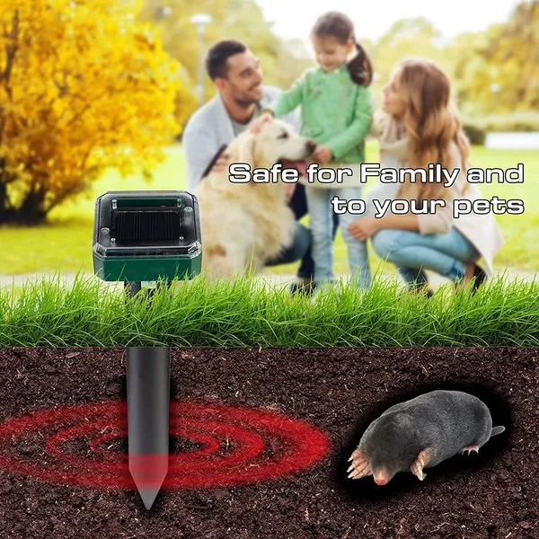 Solar Power Mouse Mole Snakes Pest Rodent Repeller