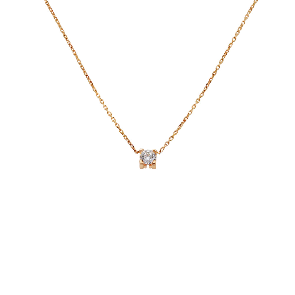 Cartier C Do Necklace 18K Rose Gold Diamond N7413300