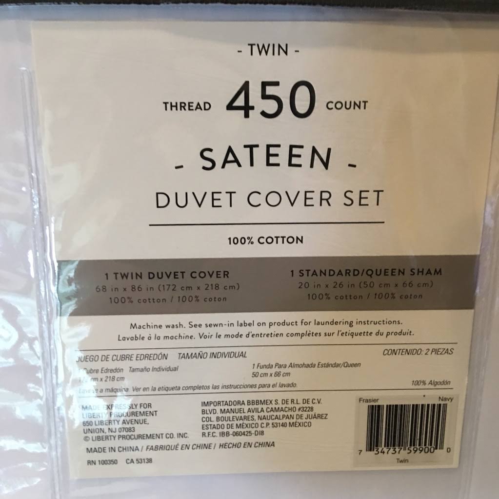 Frasier 2-Piece Twin Duvet Cover Set in Navy