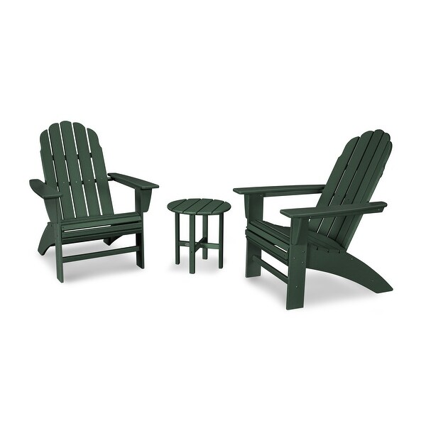 POLYWOOD Vineyard 3Piece Curveback Adirondack Set