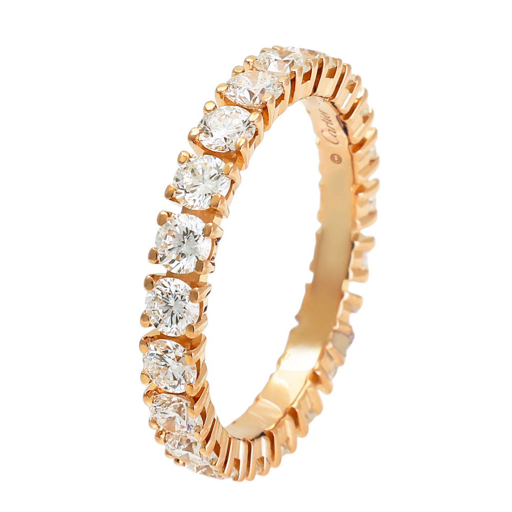 Cartier Destiny Diamond Wedding Ring 18K Rose Gold N4722700
