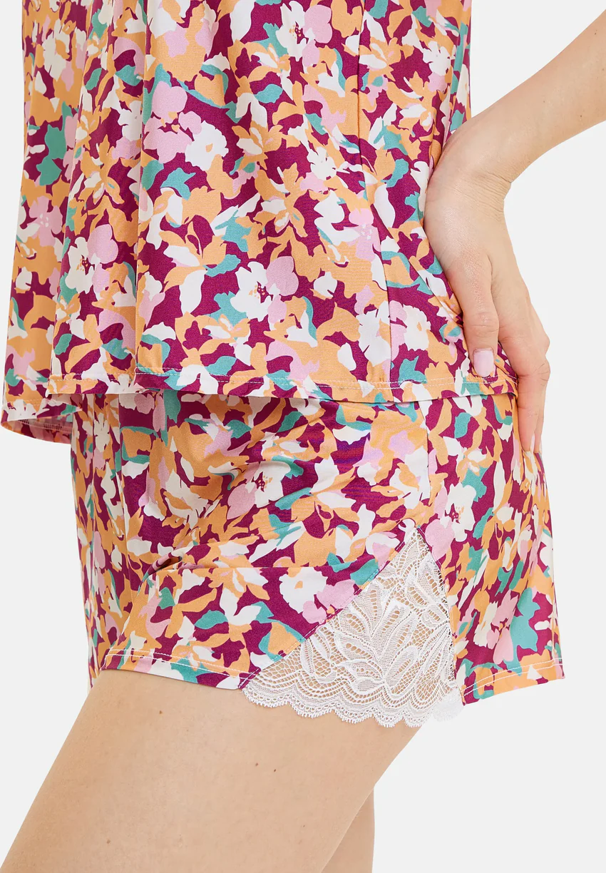 Short Suzan Fantaisy Fleurs Fuchsia