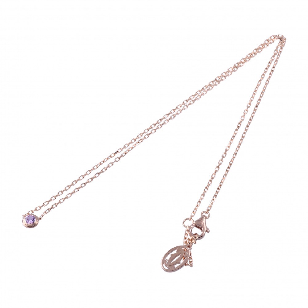 Cartier Damour (diamant Leger) Safir Leger Necklace 18K Rose Gold Sapphire B7218400