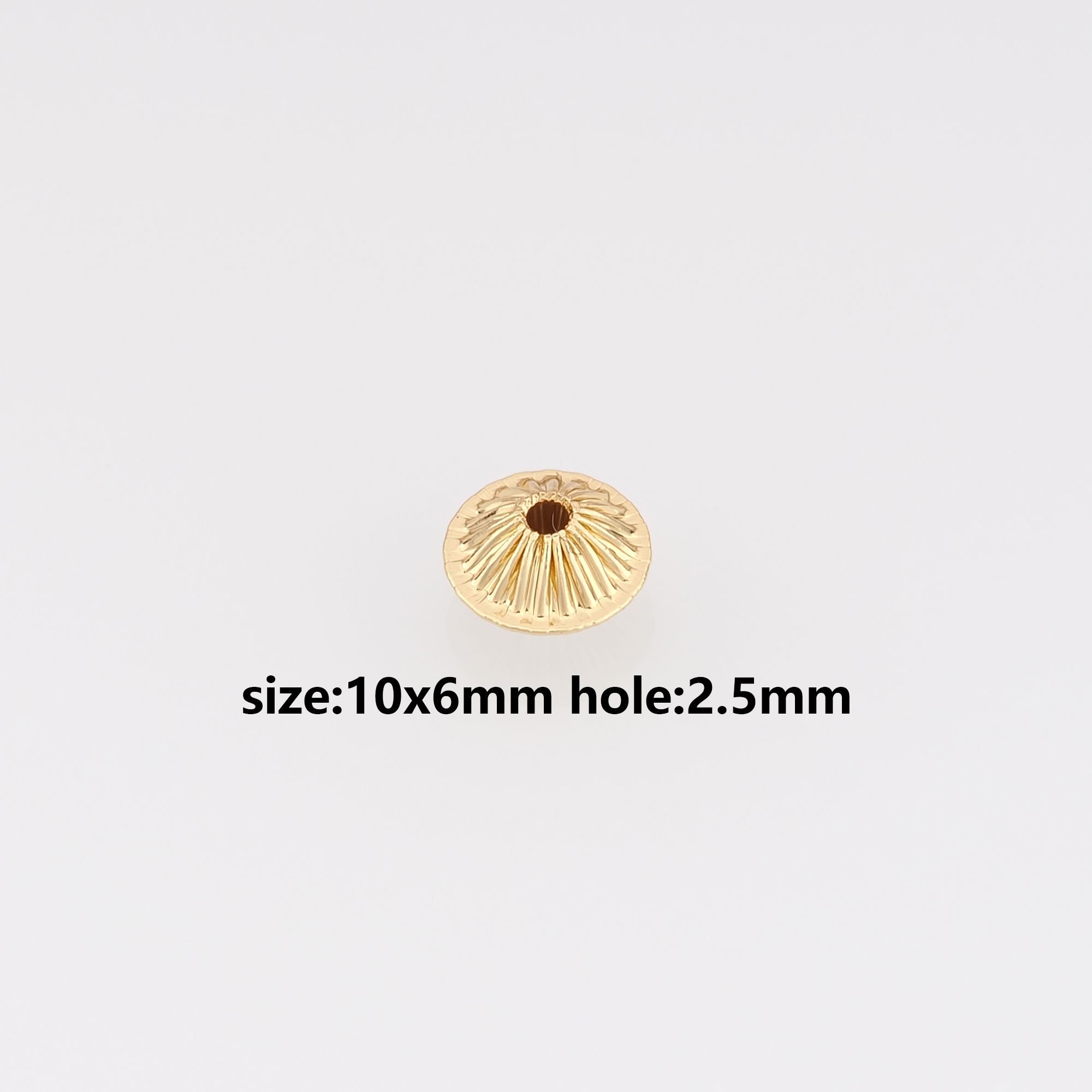 18K Gold Filled Round Flat Spacer Beads,Round Spacer Beads,DIY Jewelry Making Supply