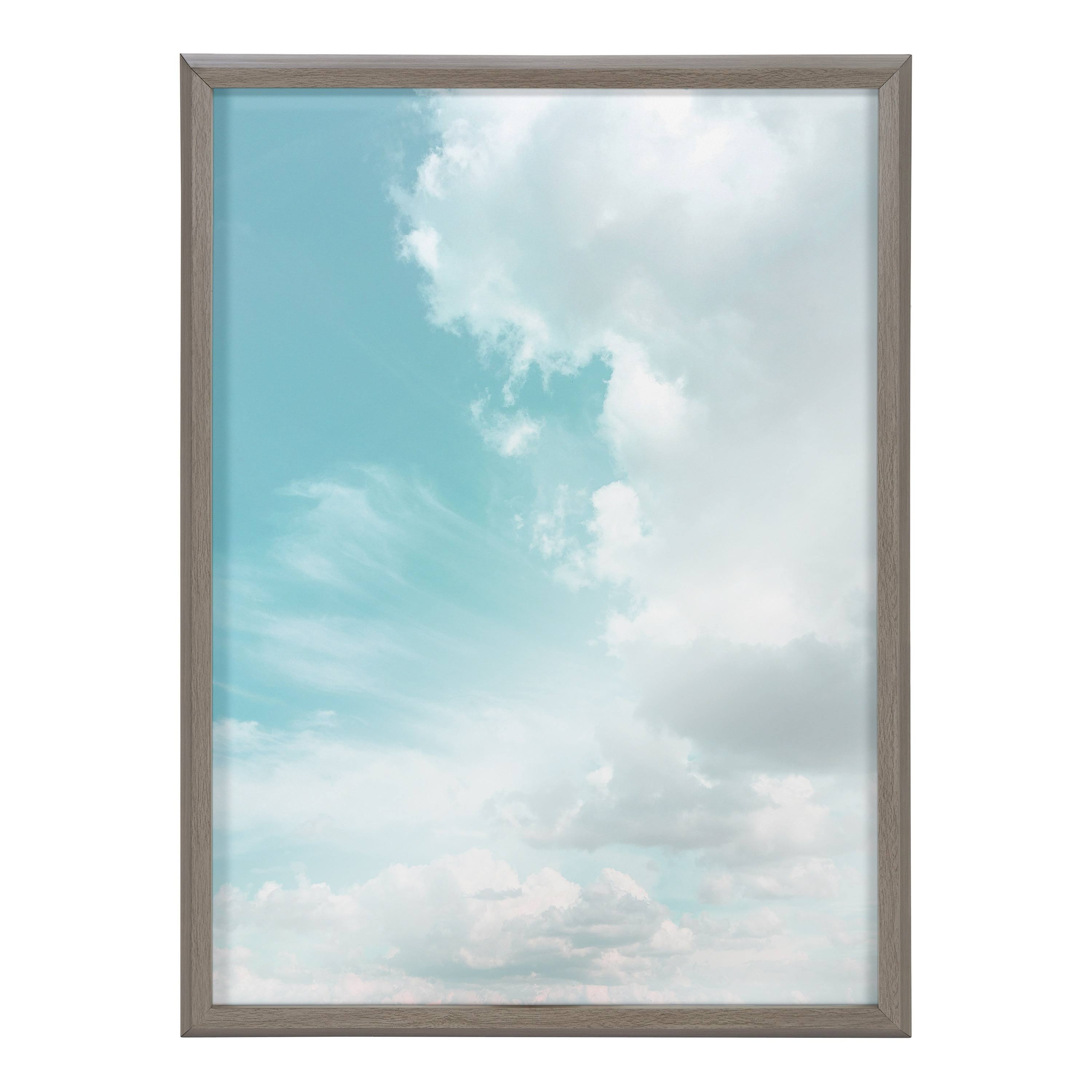 Kate and Laurel Blake Head in The Clouds Framed Printed Glass by Dominique Vari - 18x24 - Gray