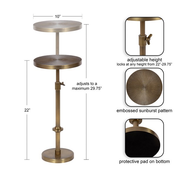 Kate And Laurel Engles Metal Table And Plant Stand
