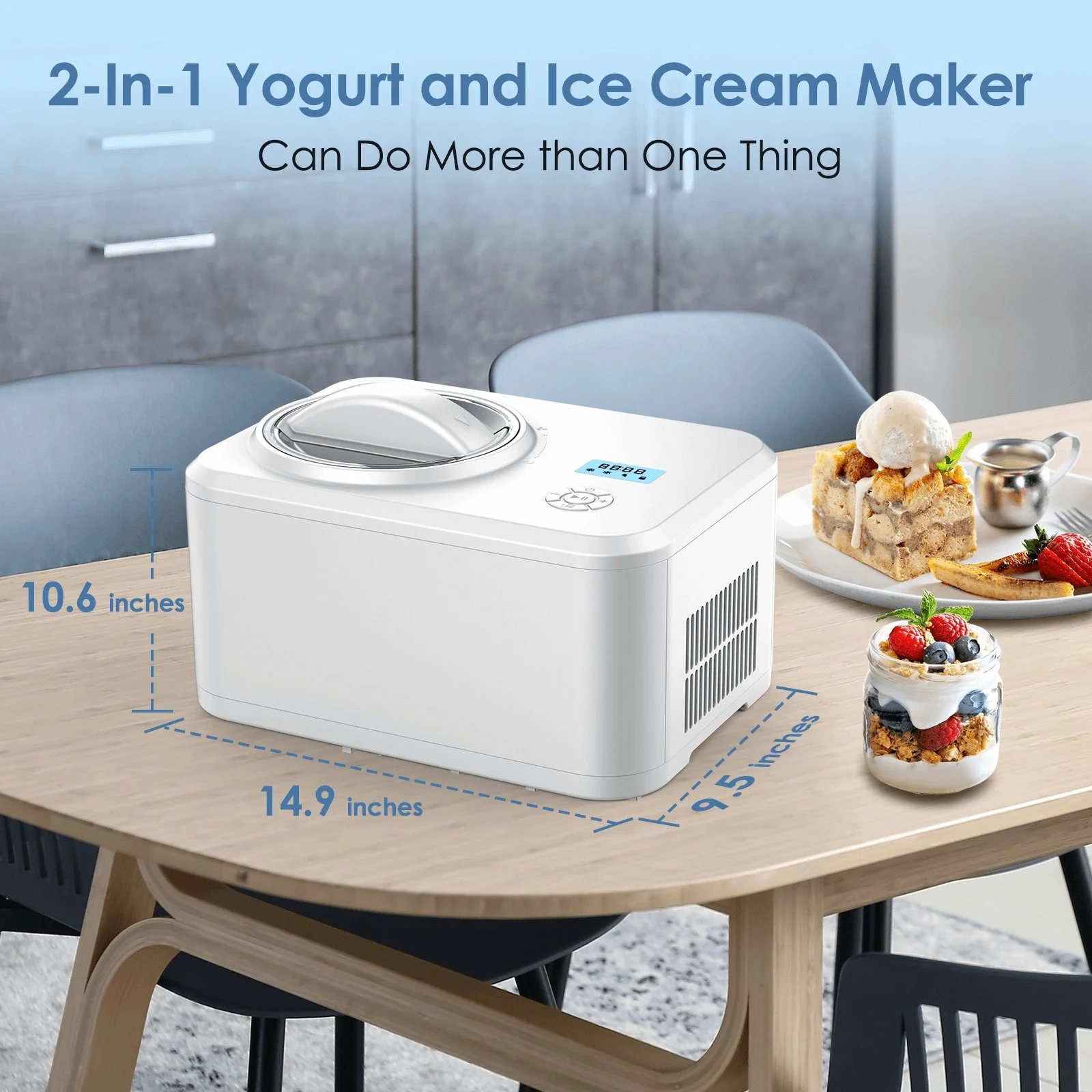 1.5L 2 in 1 Yogurt and Ice Cream Maker IC3915Y