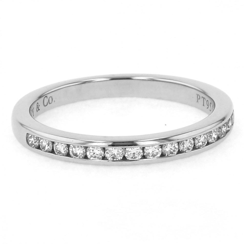 Tiffany & Co. Tiffany Platinum Diamond Band Ring PT950 Ring