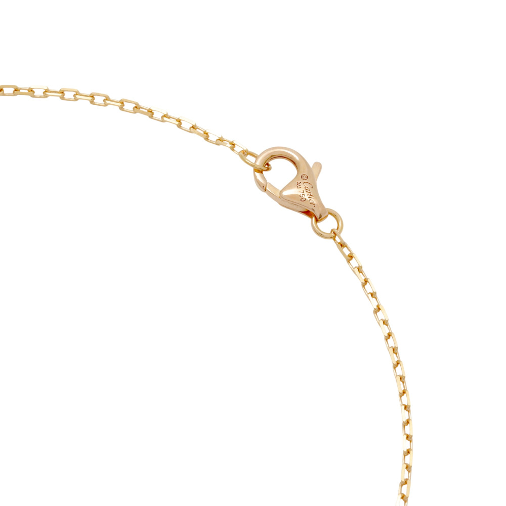 Cartier Trinity Brilliant Cut Diamond Necklace Tri-Gold B7224900